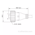 Connettore montato di pannello impermeabile RJ45